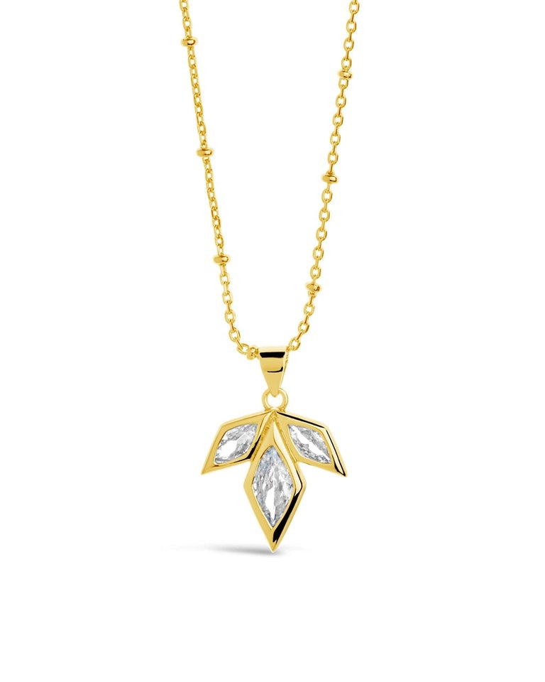 Lissie CZ Pendant Necklace - Gold