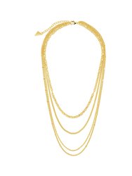 Lulu Layered Chain Necklace - Gold