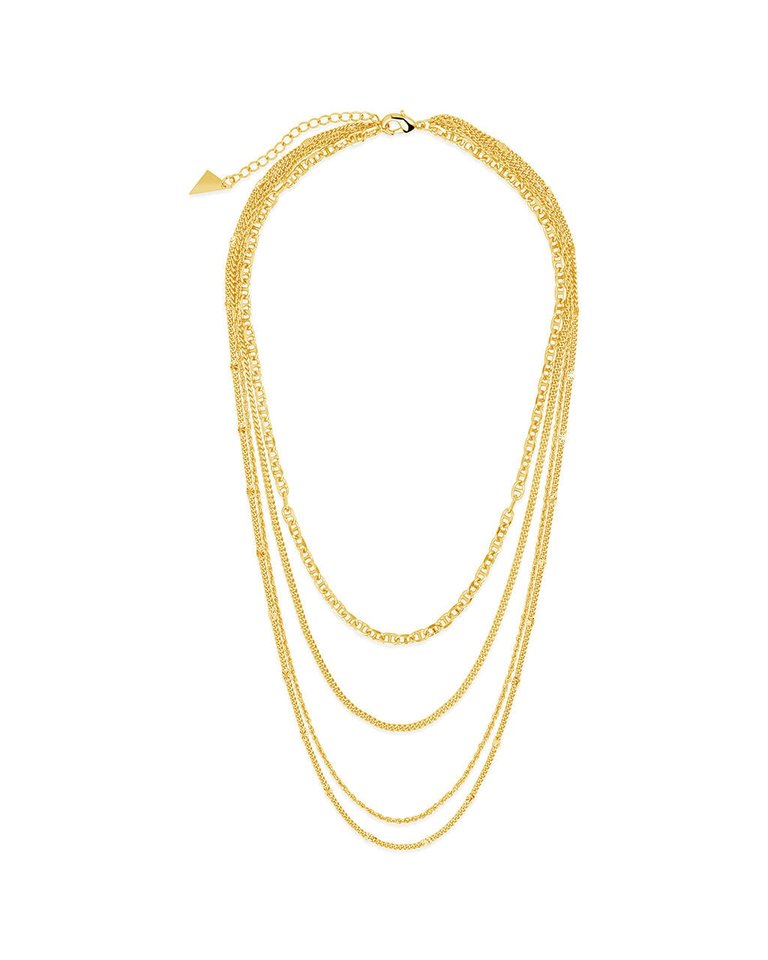 Lulu Layered Chain Necklace - Gold