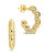 Marisole CZ Rose Petal Hoop Earrings - Gold