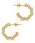 Marisole CZ Rose Petal Hoop Earrings