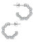 Marisole CZ Rose Petal Hoop Earrings