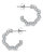 Marisole CZ Rose Petal Hoop Earrings