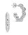 Marisole CZ Rose Petal Hoop Earrings - Silver