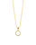 Marisole CZ Rose Petal Outline Pendant Necklace