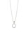 Marisole CZ Rose Petal Outline Pendant Necklace