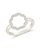 Marisole CZ Rose Petal Outline Ring - Silver