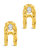 Mavis CZ Molten Metal Folded Hoop Earrings