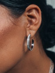 Mishel Mother of Pearl Hoop Earrings