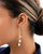 Mixed Chain Link Pearl Dangle Earrings