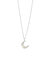 Nuria Moonstone & CZ Moon Pendant Necklace