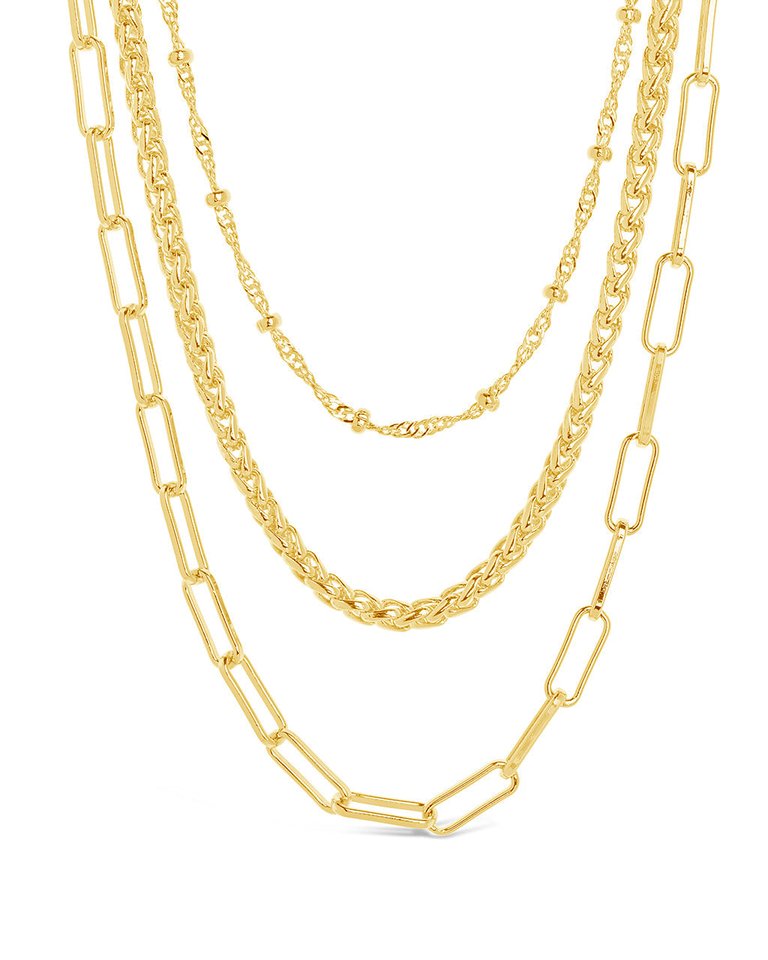 Parisa Layered Chain Necklace - Gold