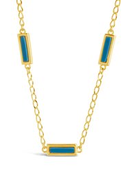 Pavati Gemstone Station Necklace