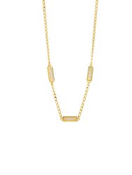 Pavati Gemstone Station Necklace