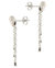 Rhiannon Dangling CZ & Pearl Tiered Stud Earrings