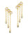 Rhiannon Dangling CZ & Pearl Tiered Stud Earrings