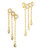 Rhiannon Dangling CZ & Pearl Tiered Stud Earrings - Gold