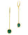 Rose Petal Long Drop Earrings - Gold
