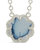Rose Petal Pendant Necklace - Silver/White Turquoise