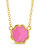 Rose Petal Pendant Necklace - Gold/Pink Enamel