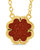 Rose Petal Pendant Necklace - Gold/Brown Aventurine