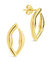 Sharee Contoured Stud Earrings - Gold