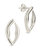 Sharee Contoured Stud Earrings - Silver
