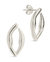 Sharee Contoured Stud Earrings - Silver