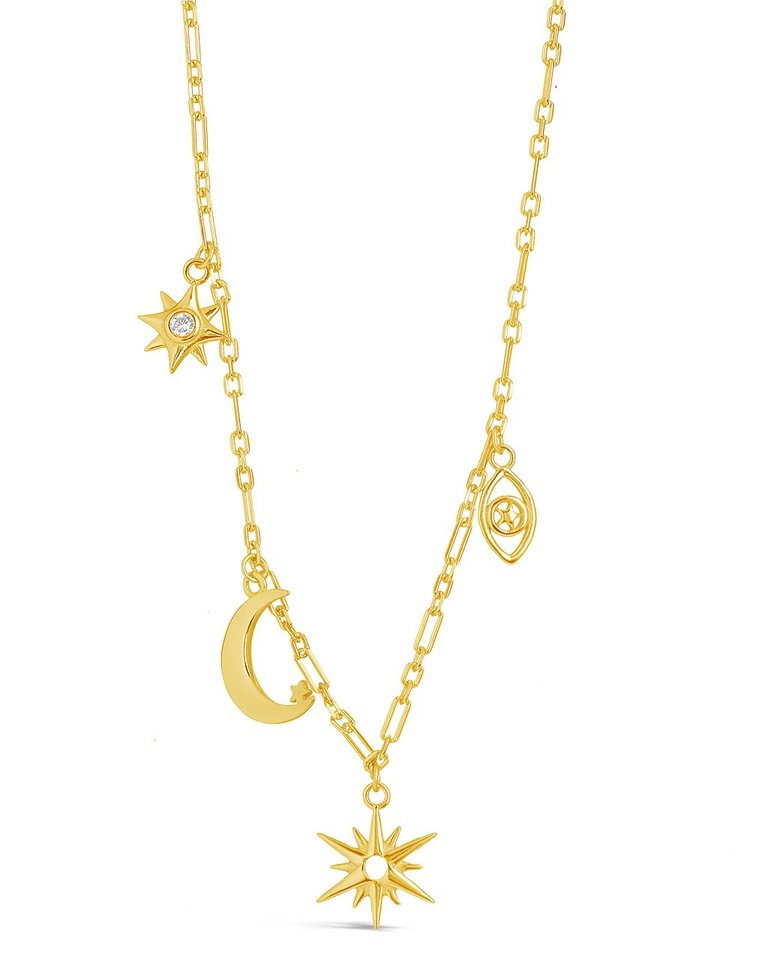 Sky Charm Necklace - Gold