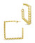 Square Cuban Link Hoops - Gold