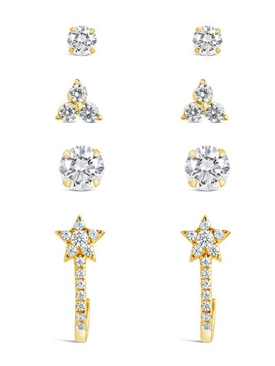 Sterling Forever Sterling Silver 4pc Everyday CZ Earring Set product