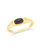 Sterling Silver Black Onyx Signet Ring - Gold