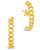 Sterling Silver Chain Link Suspender Studs - Gold
