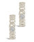 Sterling Silver Curb Chain Hoops with Bezel CZ