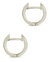 Sterling Silver CZ Baguette Micro Hoops