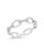 Sterling Silver CZ Open Chain Link Ring - Silver