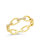 Sterling Silver CZ Open Chain Link Ring - Gold