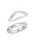 Sterling Silver Figaro & Curb Chain Link Ring Set