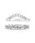 Sterling Silver Figaro & Curb Chain Link Ring Set - Silver