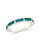 Sterling Silver Malachite Baguette Eternity Band Ring - Silver