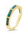 Sterling Silver Malachite Baguette Eternity Band Ring