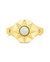 Sunni Opal & CZ Signet Ring - Gold