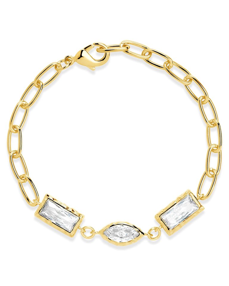 Tate CZ Chain Bracelet - Gold