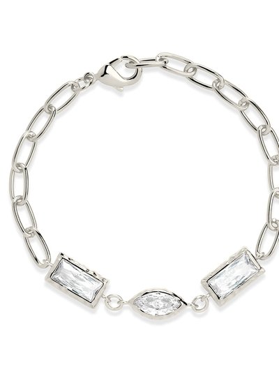 Sterling Forever Tate CZ Chain Bracelet product