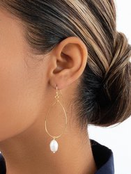 Teardrop Pearl Dangle Earrings