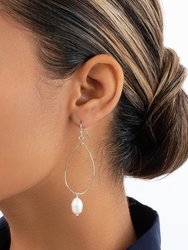 Teardrop Pearl Dangle Earrings
