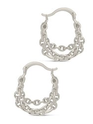 Tenly Chain Link Hoop Earrings