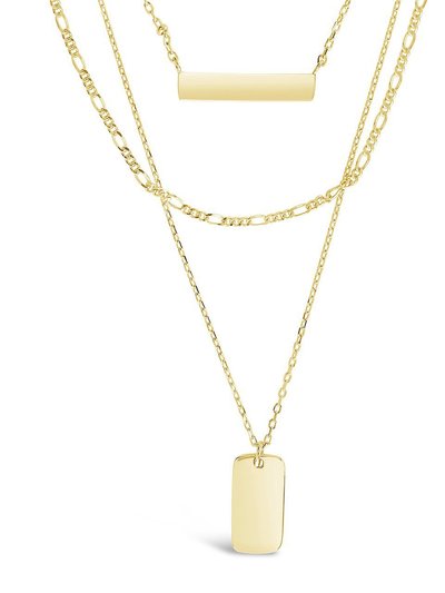Sterling Forever Triple Layered Bar Necklace product