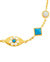 Varuna Turquoise Evil Eye & Pearl Charm Bracelet
