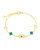 Varuna Turquoise Evil Eye & Pearl Charm Bracelet - Gold
